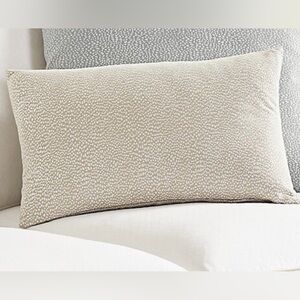 (Set of 2) Ballard designs pillow cover NWOT 12” x 20” posey dotted jacquard tan